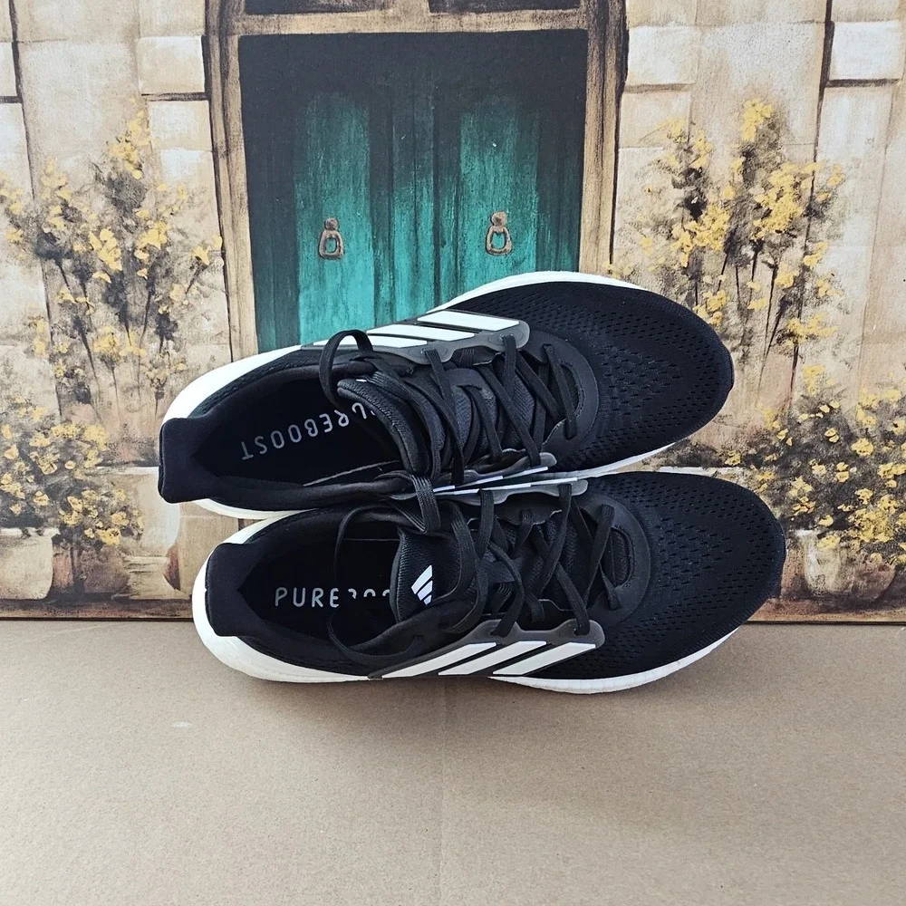 Adidas Men's Pureboost 23 Running Shoes Sneaker Athletic Black White Size 12.5